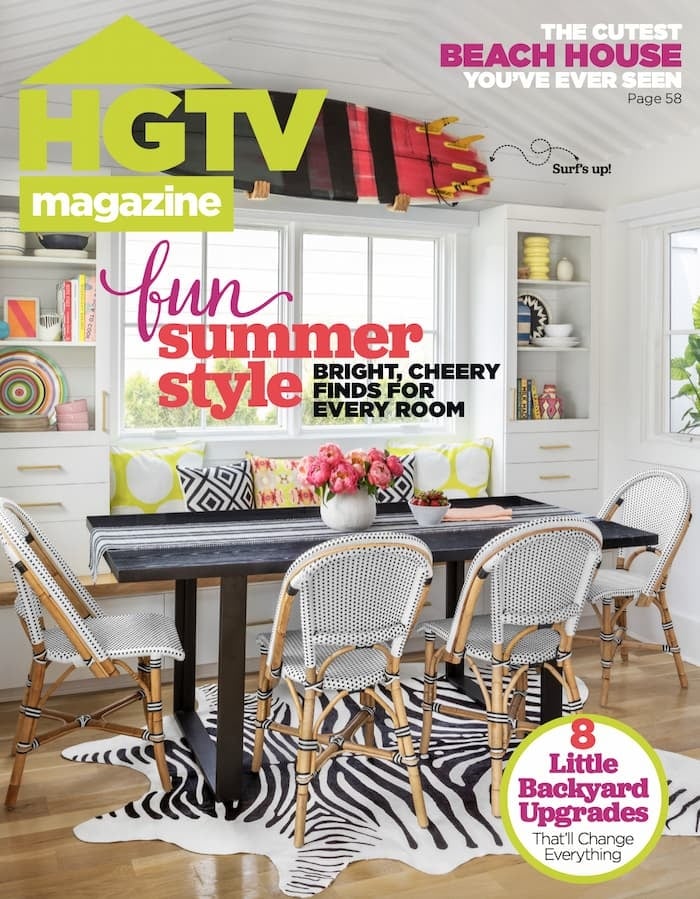 Our Sunset Acapulco Chair is in HGTV Magazine!