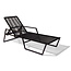 Sunbed Solas silver gray, collapsible backrest