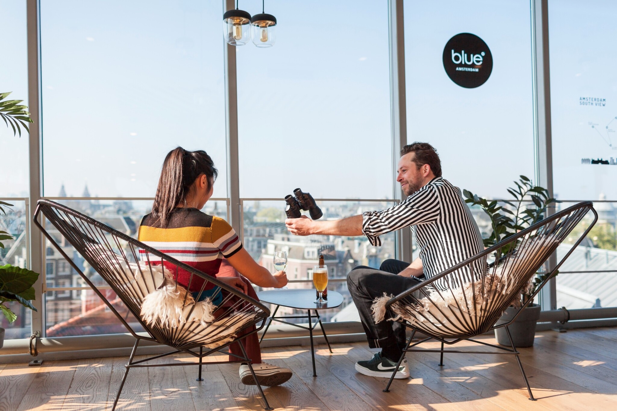Acapulco chairs with sheepskin