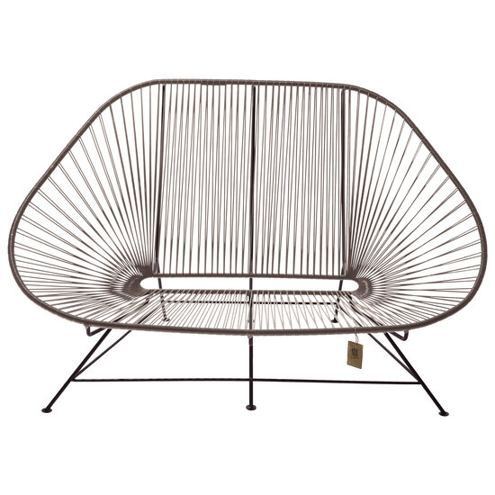 Silla Acapulco Acapulco Sofa in Taupe Metallic, Suitable for 2-3 People