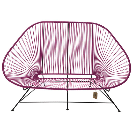 Silla Acapulco Acapulco Sofa in Violet Wine, Suitable for 2-3 People