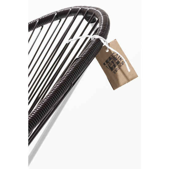 Acapulco Chair in Chocolate Brown, White Frame