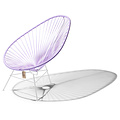 Acapulco Chair in Lilac, White Frame