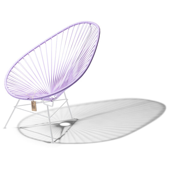 Acapulco Chair in Lilac, White Frame