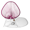 Acapulco Chair in Violet Wine, White Frame