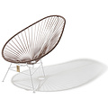 Acapulco Chair in Metallic Taupe, White Frame