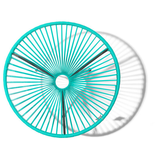 Table Japón XL in Turquoise, Glass Table Top