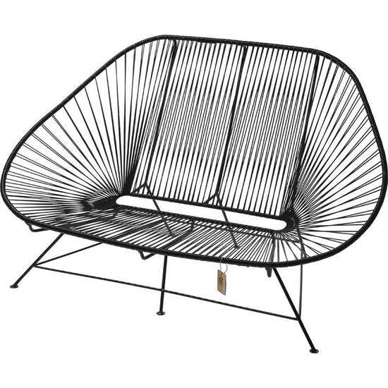 Silla Acapulco Acapulco Sofa in Black, Suitable for 2-3 People