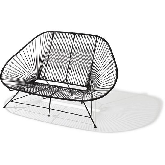 Silla Acapulco Acapulco Sofa in Black, Suitable for 2-3 People