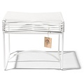 Silla Acapulco Xalapa Stool or Footrest in White, White Frame