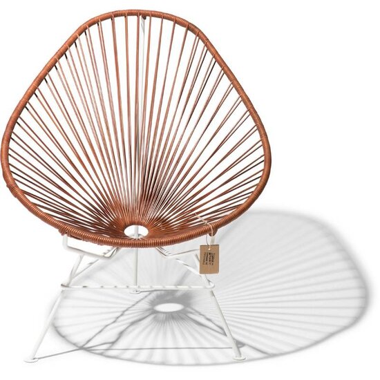Acapulco Chair Leather Edition, White Frame