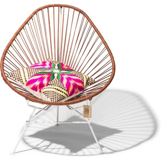 Acapulco Chair Leather Edition, White Frame