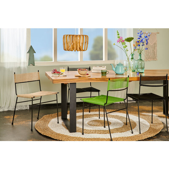 Polanco Dining Chair Sled Base in Black (Made w/ Recycled PVC)