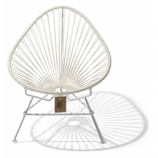 Acapulco Kids Chair in White, White Frame