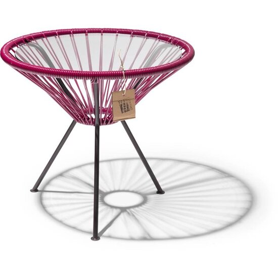 Table Japón in Violet Wine, Glass Table Top