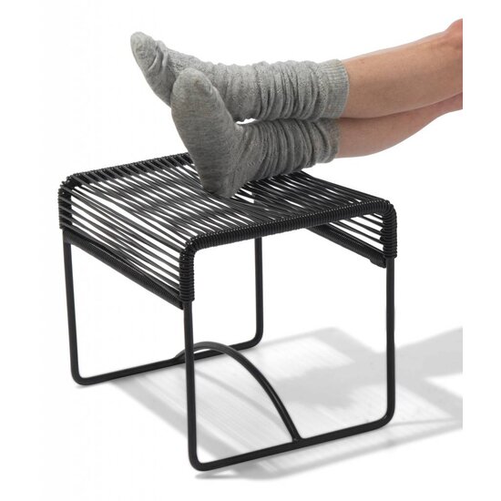 Xalapa Stool or Footrest in Black (Made w/ Recycled PVC)
