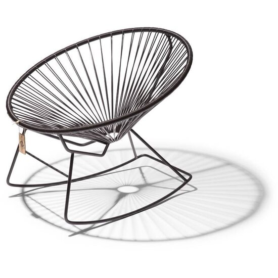 Condesa Rocking Chair in Black (Made w/ Recycled PVC)