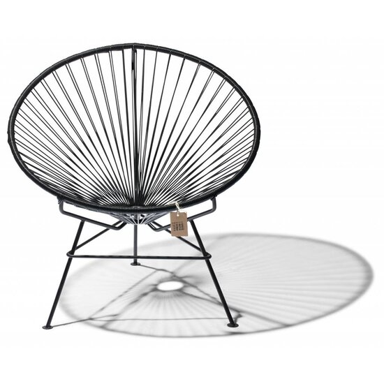 Silla Acapulco Condesa Chair in Black (Made w/ Recycled PVC)