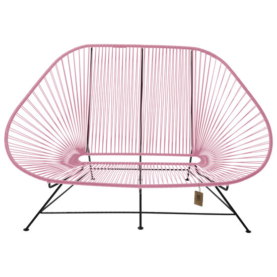 Acapulco Sofa in Pastel Pink, Suitable for 2-3 People