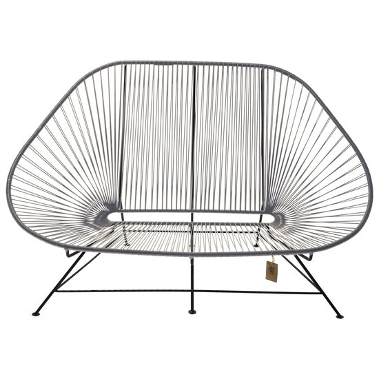 Acapulco Sofa in Silver Grey, Suitable for 2-3 People