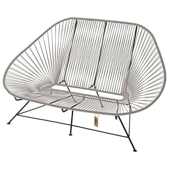 Acapulco Sofa in Silver Grey, Suitable for 2-3 People