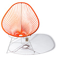 Acapulco Chair in Orange, White Frame