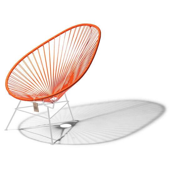 Acapulco Chair in Orange, White Frame