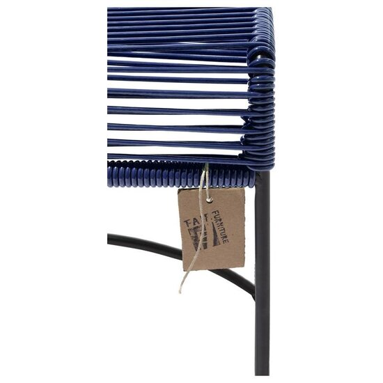 Xalapa Stool or Footrest in Metallic/Cobalt Blue