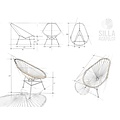 Silla Acapulco Acapulco Chair in Metallic/Cobalt Blue