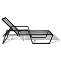 Silla Acapulco Sunbed Solas black, collapsible backrest