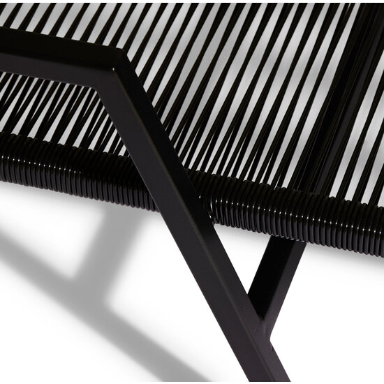 Silla Acapulco Sunbed Solas black, collapsible backrest