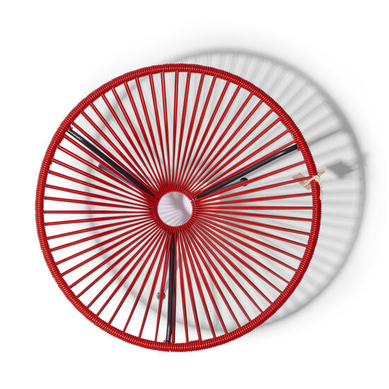 Silla Acapulco Table Japón XL red with glass table top