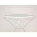 Silla Acapulco Table Japón white with glass table top