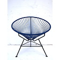 Silla Acapulco Condesa chair cobalt blue with black frame