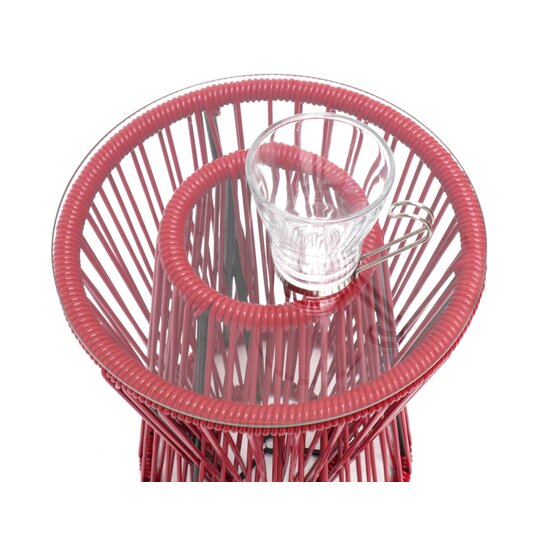 Silla Acapulco Coffee table Inversa red