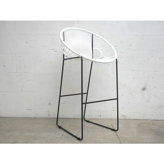 Silla Acapulco Luna barstool, white, seat height 75cm
