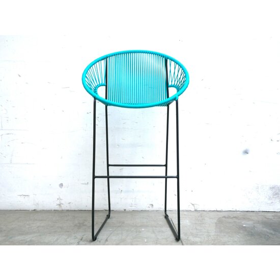 Silla Acapulco Luna barstool, turquoise, seat height 75cm