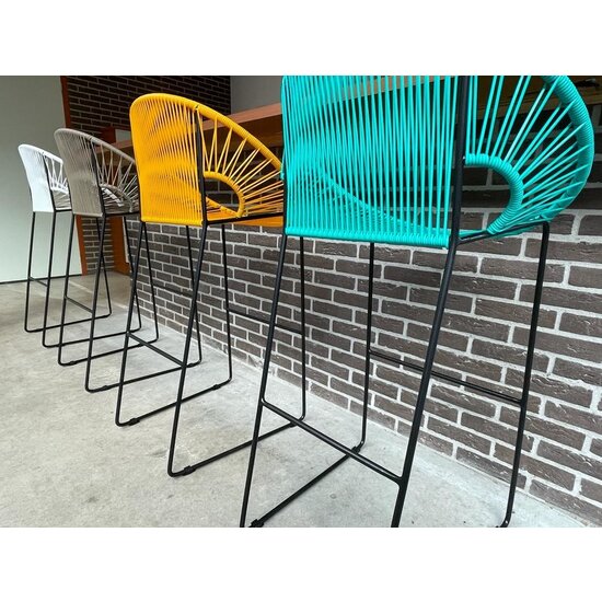 Silla Acapulco Luna barstool, turquoise, seat height 75cm