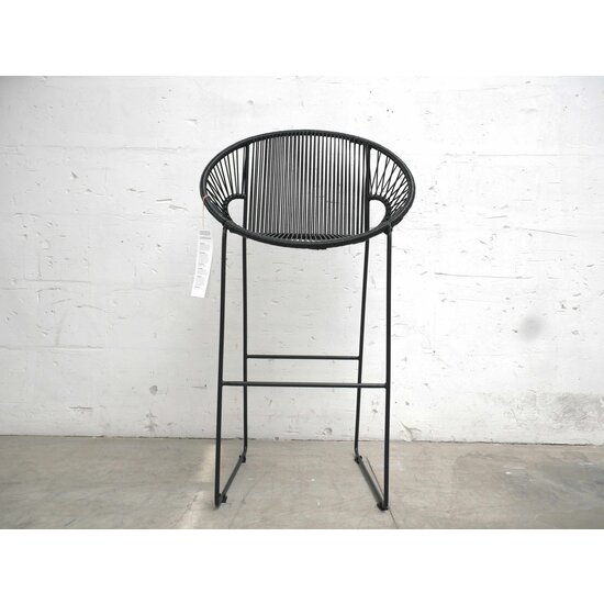 Silla Acapulco Luna barstool, black, seat height 75cm