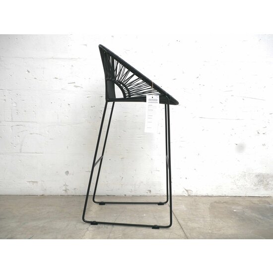 Silla Acapulco Luna barstool, black, seat height 75cm