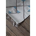 Fair Furniture 100% lamb wool yarn rug in 3 tones 60x100cm