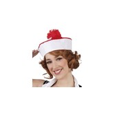 casquette marin blanc rouge