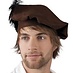 brown beret with feather