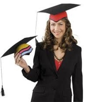 toque graduation hat with colours