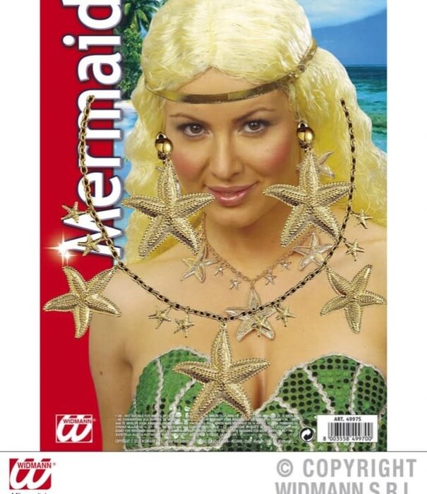 mermaid chain & earrings