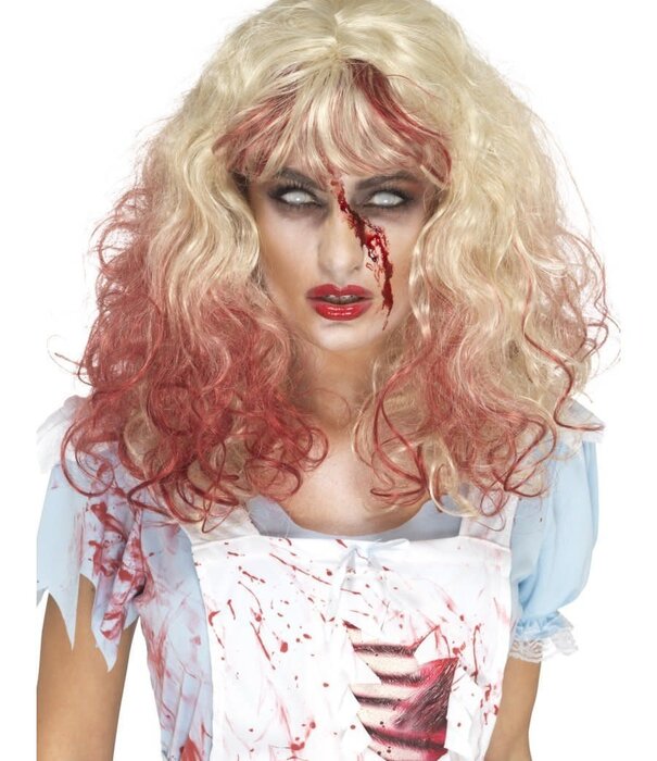 Smiffys zombie bloody alice wig blond