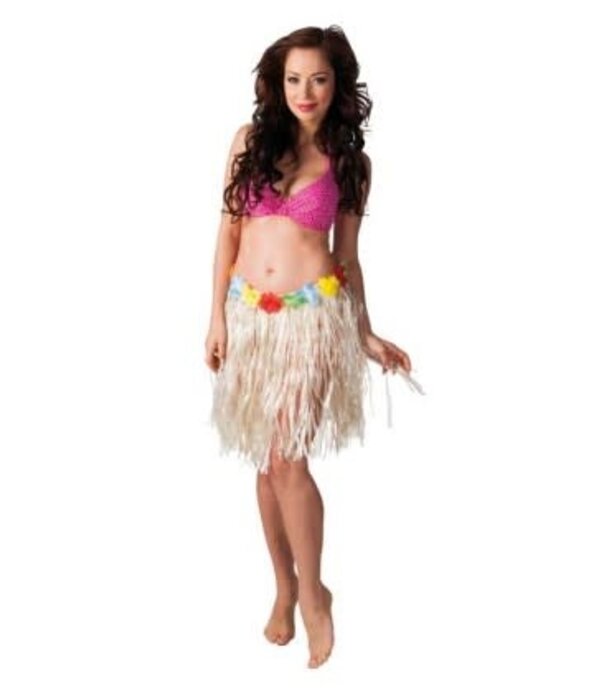 Jupe hawaïenne naturelle 45 cm