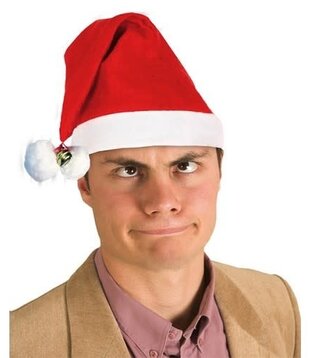 Bonnet de Père Noël avec une clochette