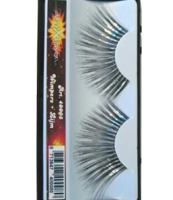 partyXplosion Cils noirs + argentés