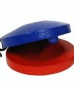 castagnettes bleues et rouges